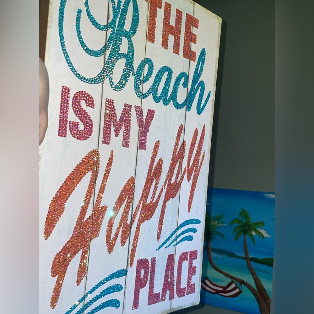 bedazzled beach sign